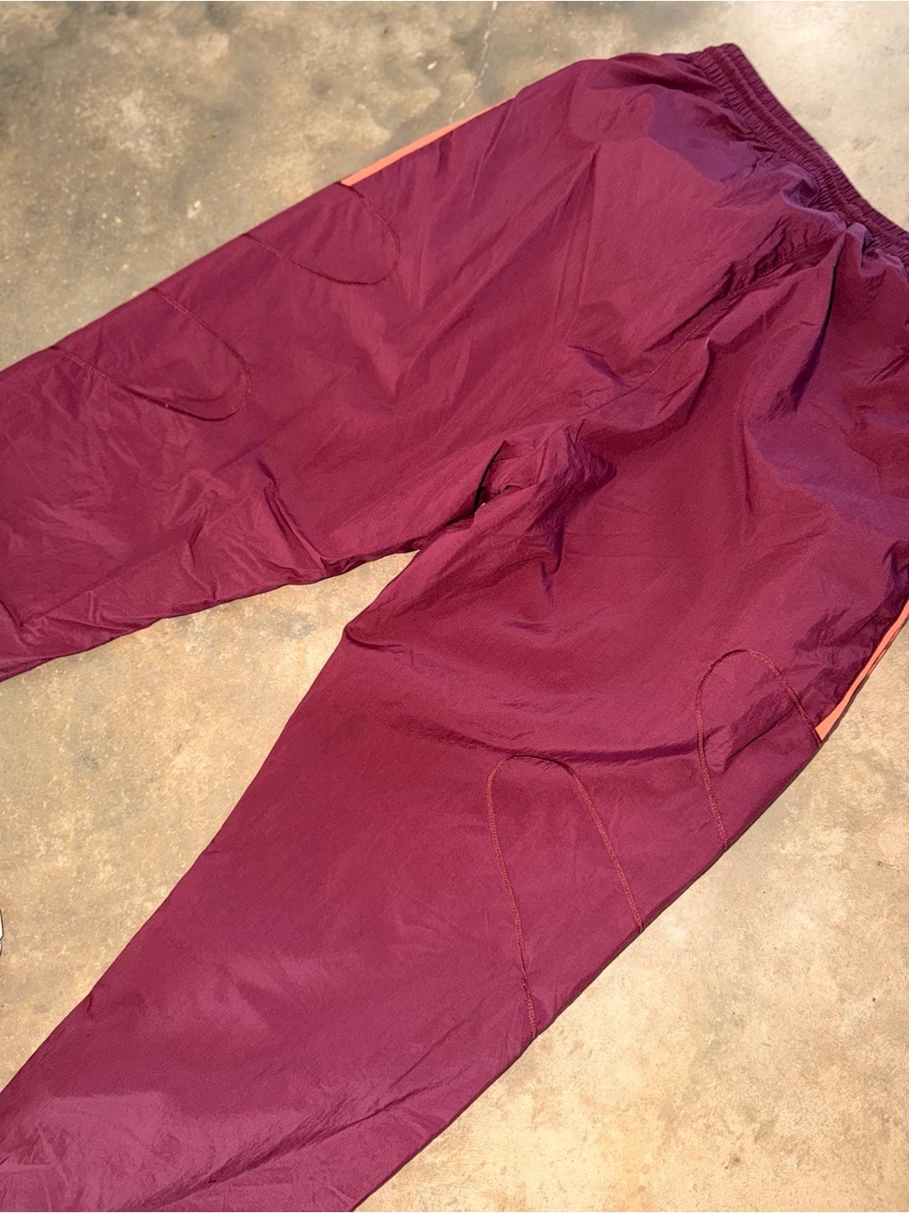 adidas Originals Burgundy Trefoil Track Jogger Pants Medium - Picture 4 of 12